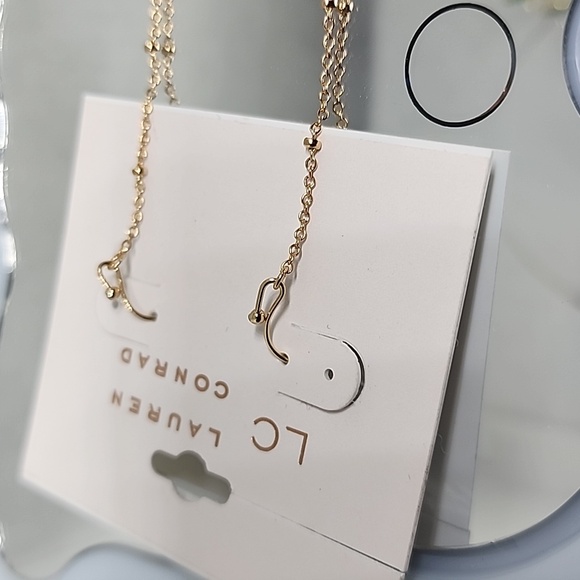 LAUREN CONRAD GOLD TONE DROP CHAIN EARRINGS - Picture 2 of 5
